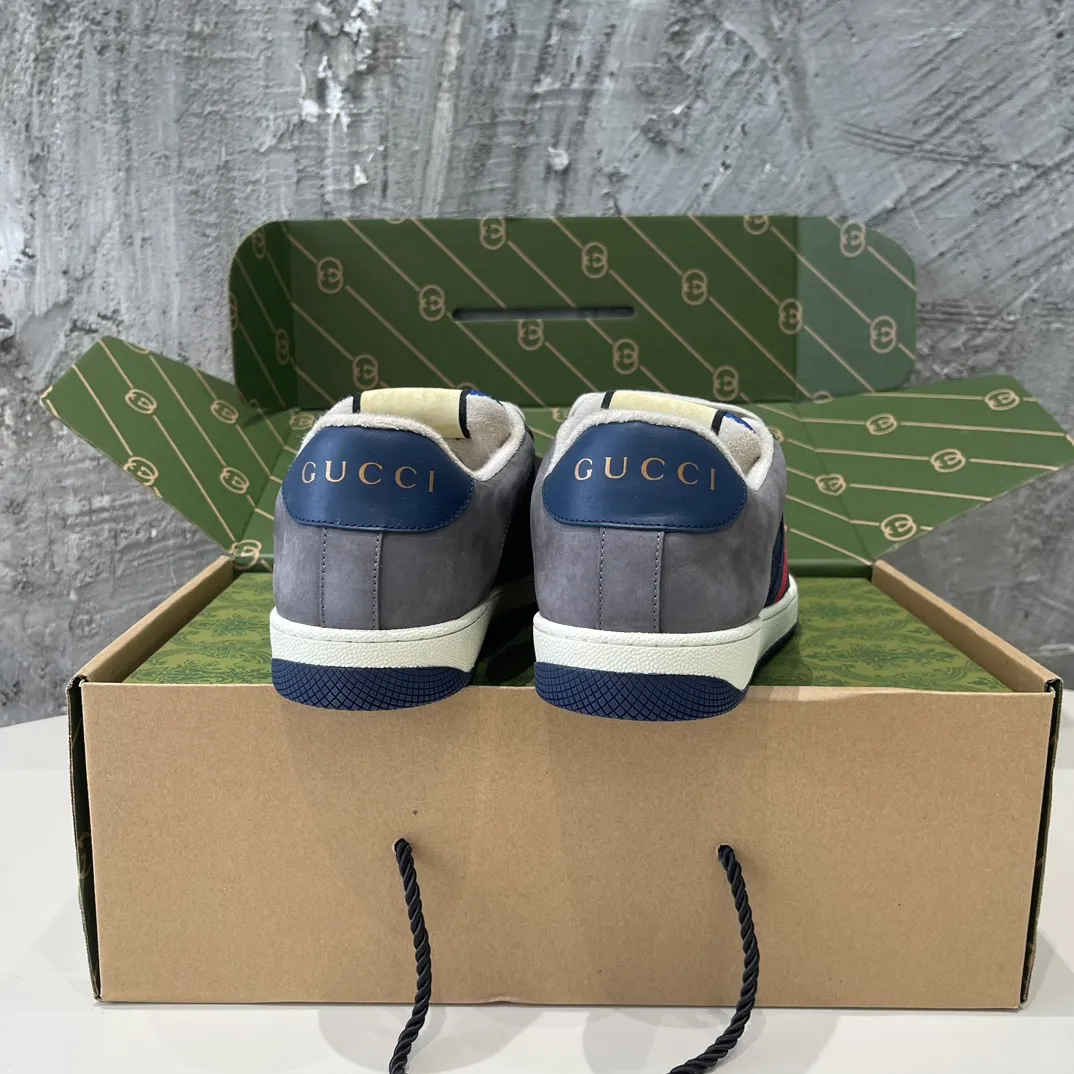 👟👟Ex-factory price 480👟👟 Couple style👫Gucci Gucci ❗️❗️New order shipped Original development Private mold making Correct last shape Hand-polished and distressed effect Correct details Complete accessories Imported leather/original towel lining crafted with craftsmanship Same size for men and women: 35-44